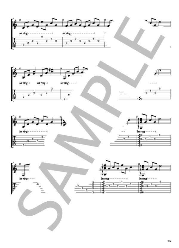 【塔の上のラプンツェル挿入歌】輝く未来(I See the Light)【アコースティックギター伴奏譜】 (小此木 麻里) / ギター弾き語り 初〜中級 - サンプル譜面 2/5